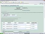 Leistungen bewerten, Admin Interface (oben)